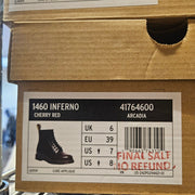 DR MARTEN WOMEN'S 8 ARCADIA CHERRY RED 1460 INFERNO 41764600