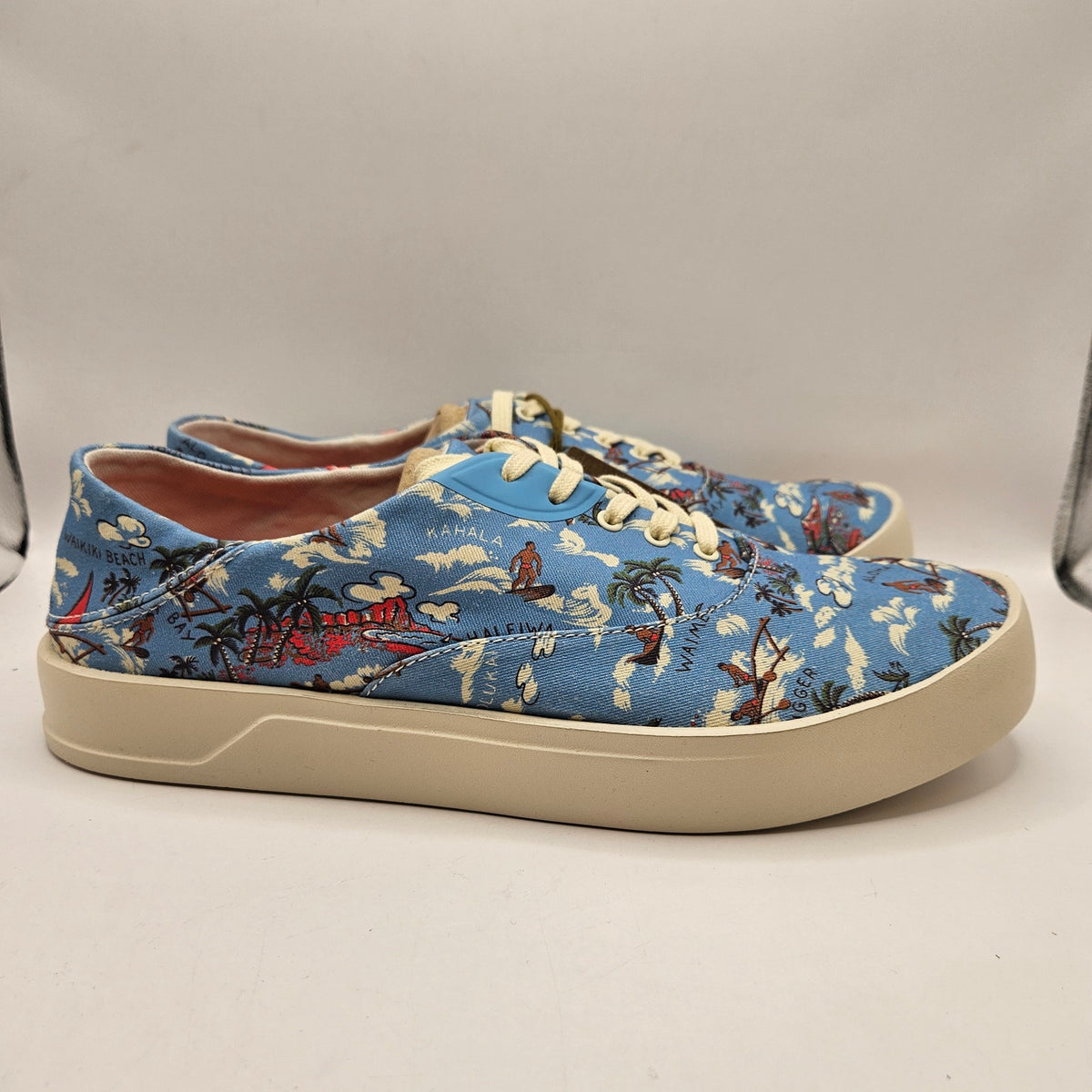 OLUKAI MEN'S 10.5 TRADEWIND OCEANSPRAY WAIKIKI BEACH NWT 10533-RYZQ