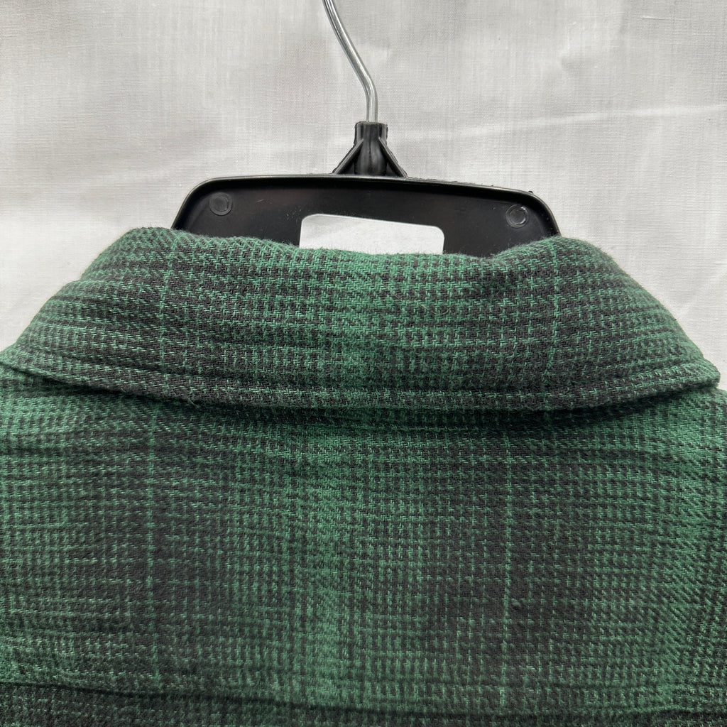 Levi's Mens Relax Fit Pine Green Plaid Shirt Size Medium