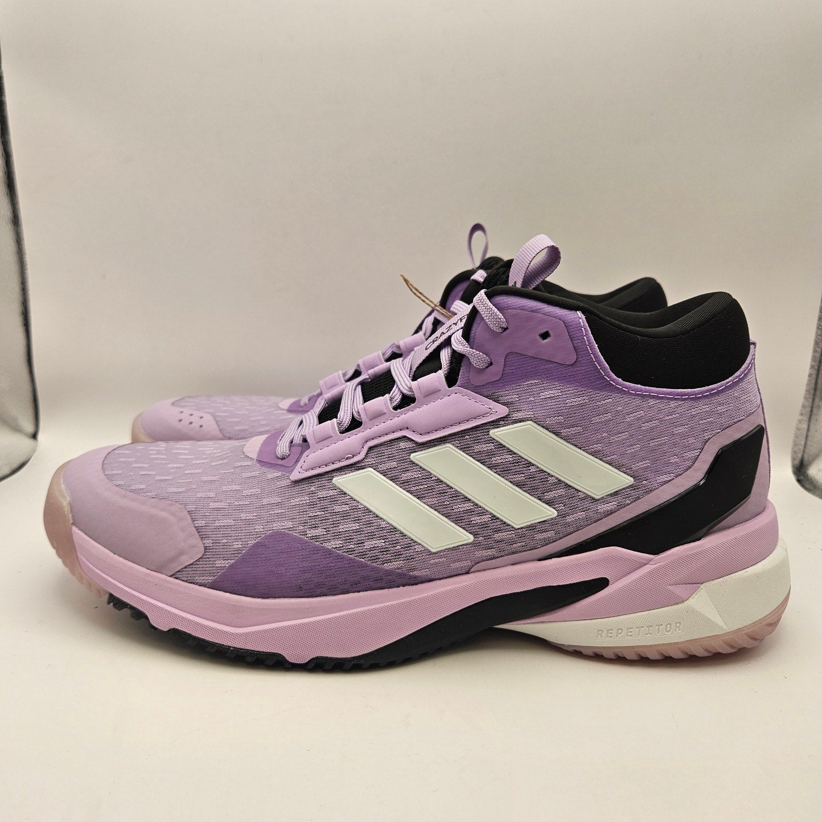 ADIDAS WOMEN'S 10 CRAZYFLIGHT 6 MID PURPLE INDOOR VOLLEYBALL SHOES HP7031 NWOB