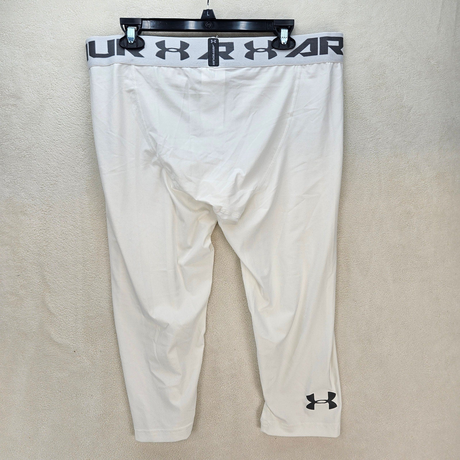 UNDER ARMOUR MEN'S 3XL WHITE HEATGEAR 2.0 3/4 COMPRESSION LEGGINGS 1289574 NWT