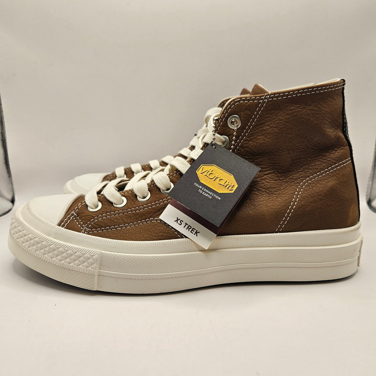 CONVERSE MEN'S 9 FIRST STRING BROWN VIBRAM ALL LEATHER CHUCK TAYLOR A17915C