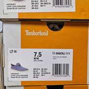 TIMBERLAND MEN'S 7.5 HOOKSET LOW LACE SNEAKER BLUE CANVAS BOAT SHOE TB0A6CNJEP4