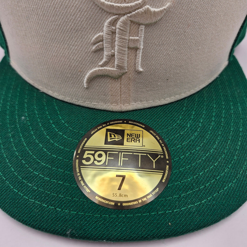 NEW ERA X FEAR OF GOD FITTED HAT GREEN 60224485 SIZE 7 FOG ESSENTIALS NWT