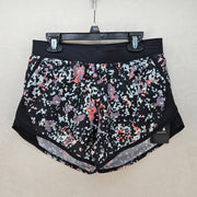 UNDER ARMOUR WOMEN'S XS FLY BY 2.0 PRINTED SHORTS BLACK NWT