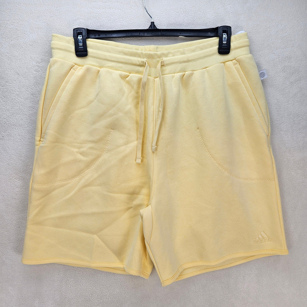 ADIDAS MEN'S XL INTERNAL FLEECE YELLOW SHORTS HT6112 NWT