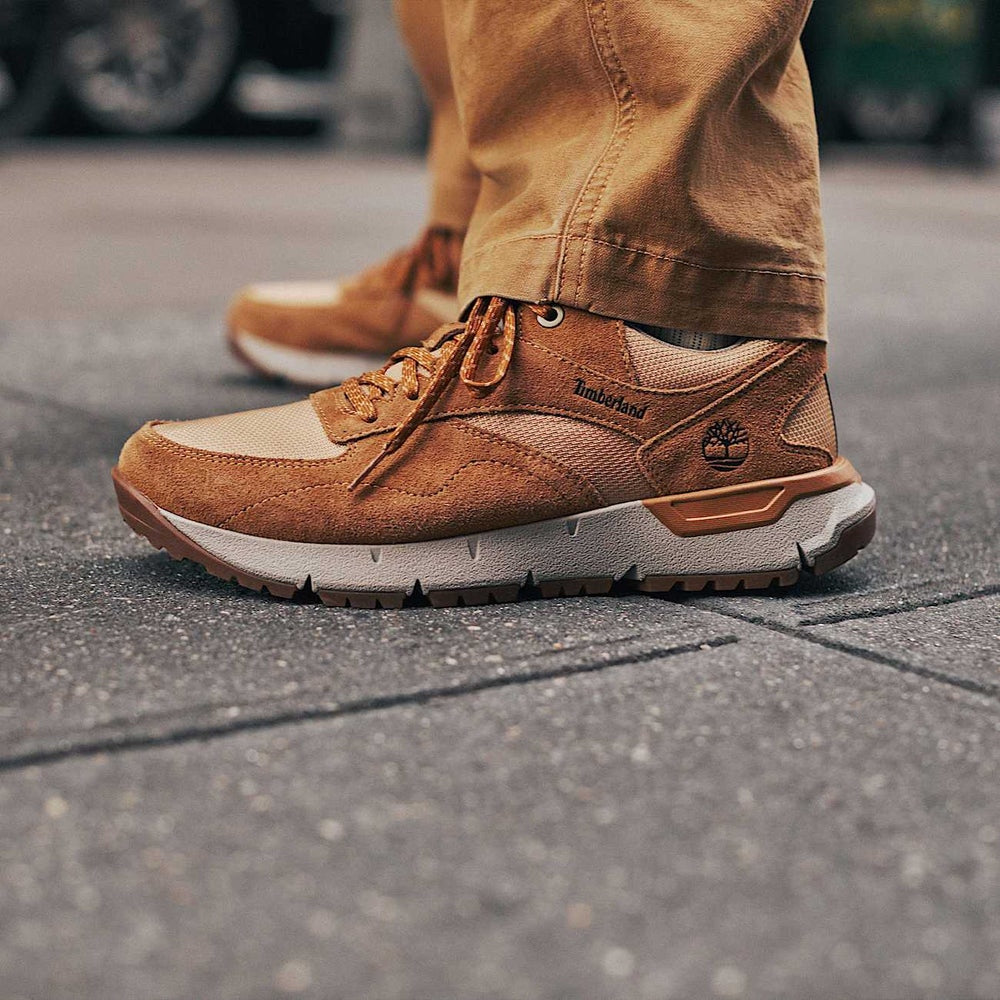 TIMBERLAND MEN'S 7 VOYAGER PARK LOW LACE SNEAKER WHEAT NIB