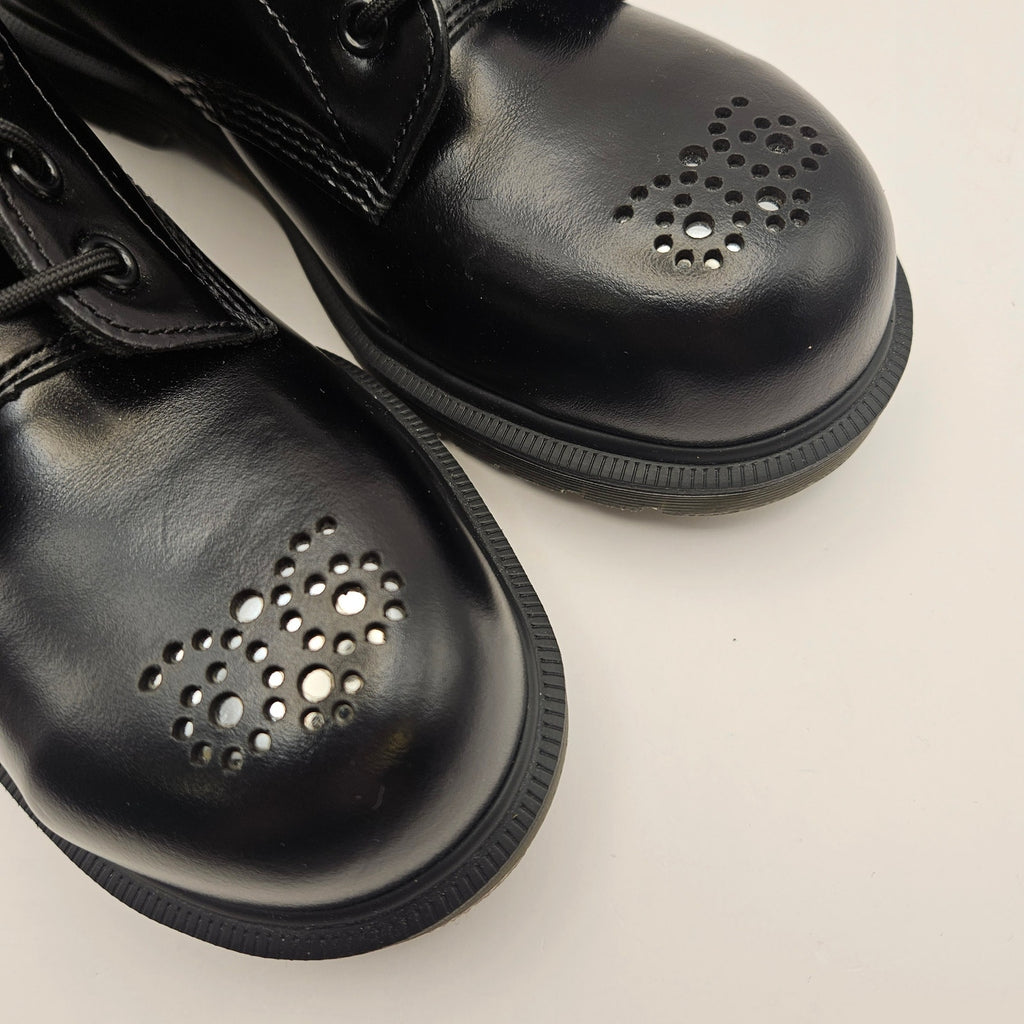 DR MARTENS WOMEN'S 7 ST BROGUE 1460 PASCAL NWOB BLACK EXPOSED STEEL TOE