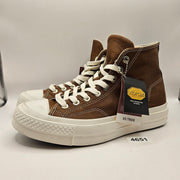 CONVERSE WOMEN'S 9.5 FIRST STRING BROWN VIBRAM ALL LEATHER CHUCK TAYLOR A17915C