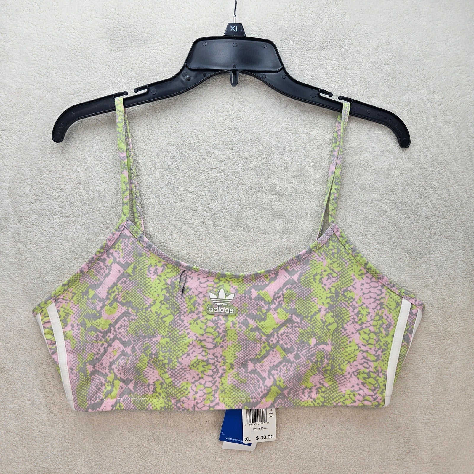 *PEN MARK* ADIDAS ORIGINALS WOMEN'S XL SNAKE PRINT BRA NWT HT5961