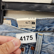 LEVI'S MEN'S 31X30 501 STRAGHT LEG JEANS MEDIUM WASH PATCHWORK NWT