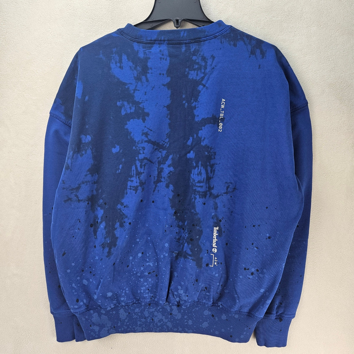 TIMBERLAND X A COLD WALL MEN'S MEDIUM BRIGHT BLUE $450 CREWNECK SWEATSHIRT