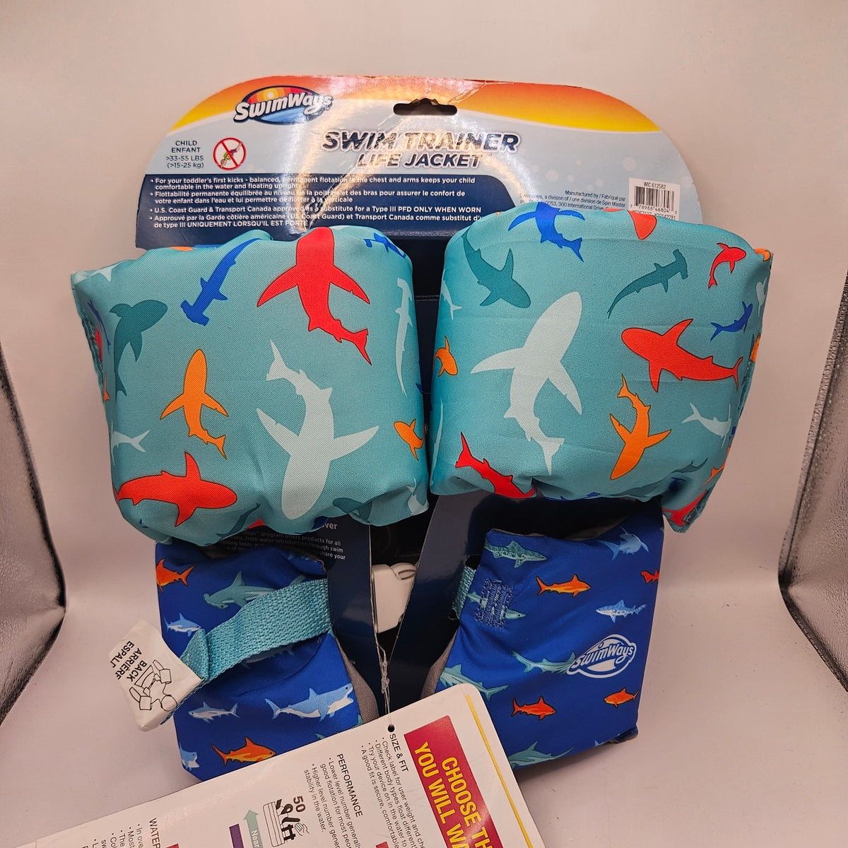 SWIMWAYS SWIM TRAINER 35-55LB CHILD LIFE JACKET NWT