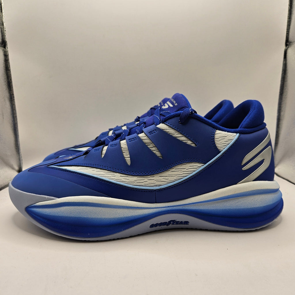 SKECHERS MEN'S 13 SKX B-LITE BASKETBALL SHOES 253025-BLW BLUE WHITE NWOB