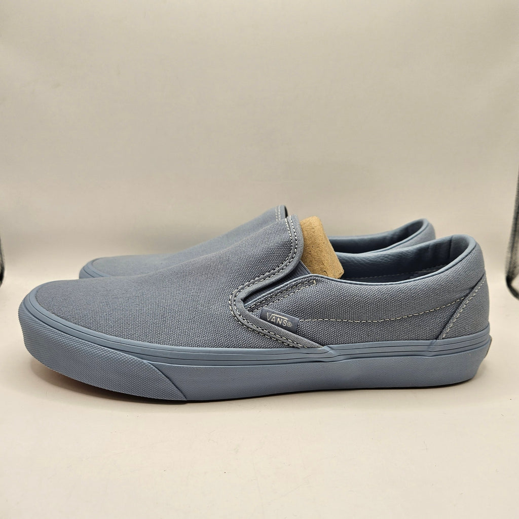 VANS MEN'S 10 CLASSIC SLIP ON PASTEL MONO DUSTY BLUE NWOB