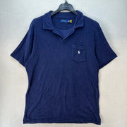 POLO RALPH LAUREN Men's XLT Navy Pocket Polo Terry Toweling