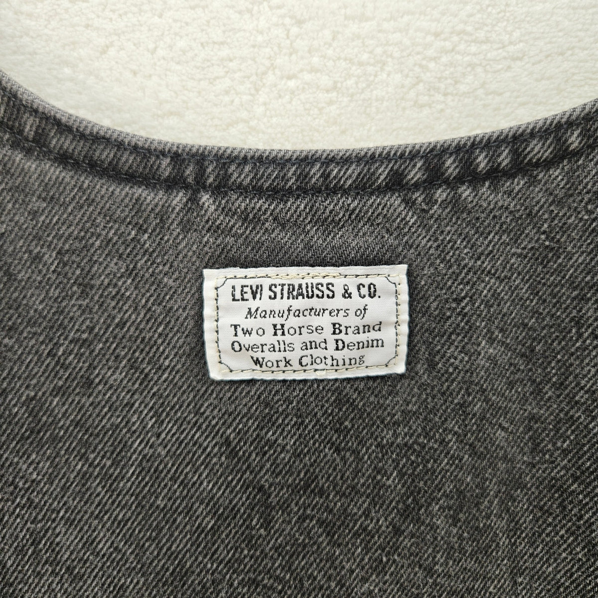 LEVI'S WOMEN'S LARGE TULI DENIM MINI DRESS BLACK WASH NWT