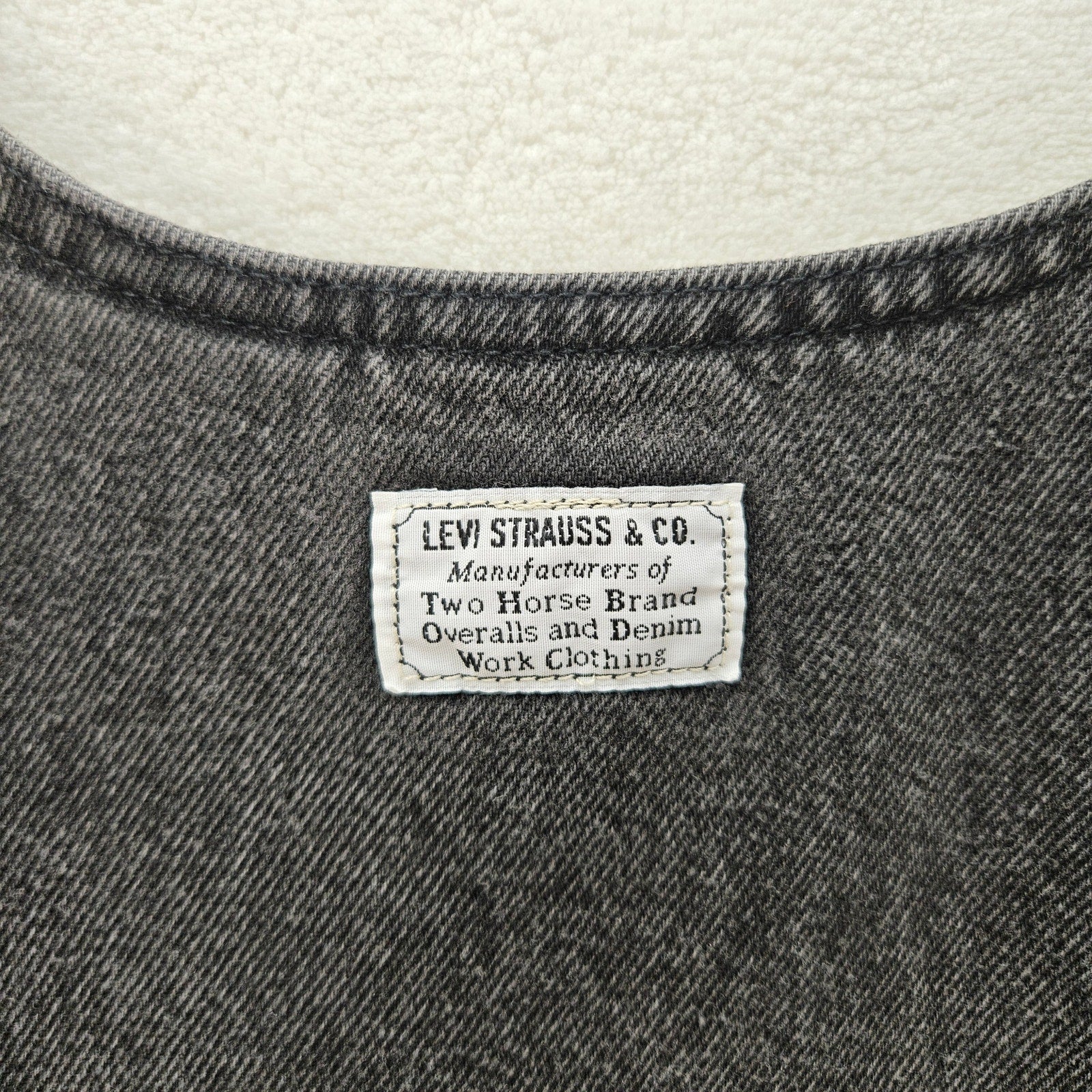 LEVI'S WOMEN'S LARGE TULI DENIM MINI DRESS BLACK WASH NWT