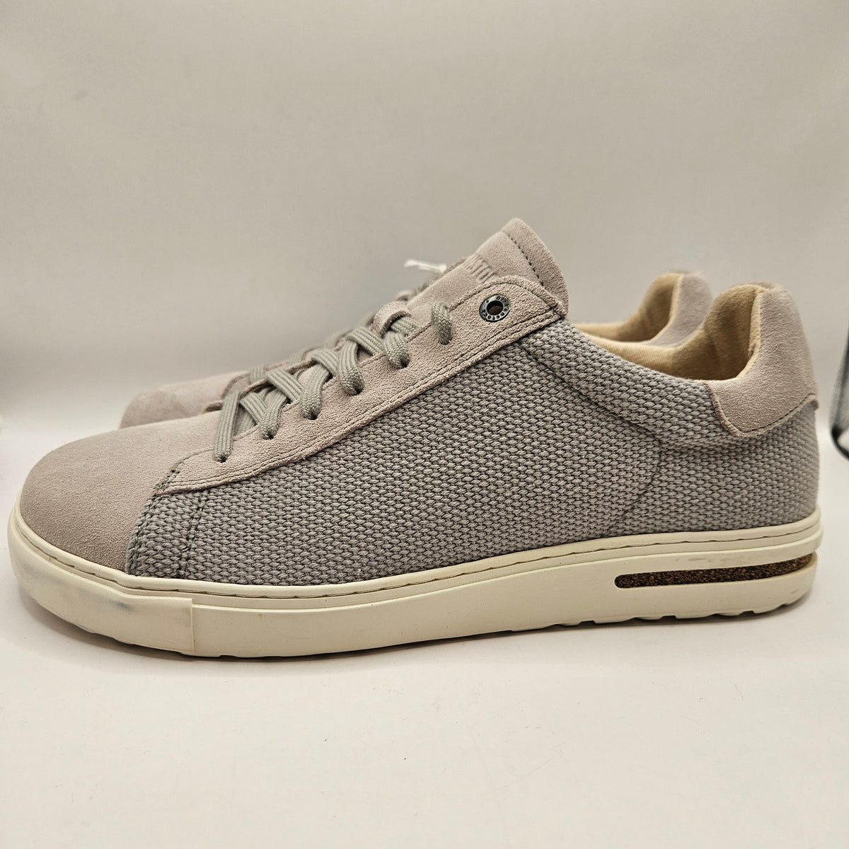 BIRKENSTOCK MEN'S 10 BEND LOW LIGHT GREY TEXTILE LOW TOP SNEAKER MADE IN GERMANY