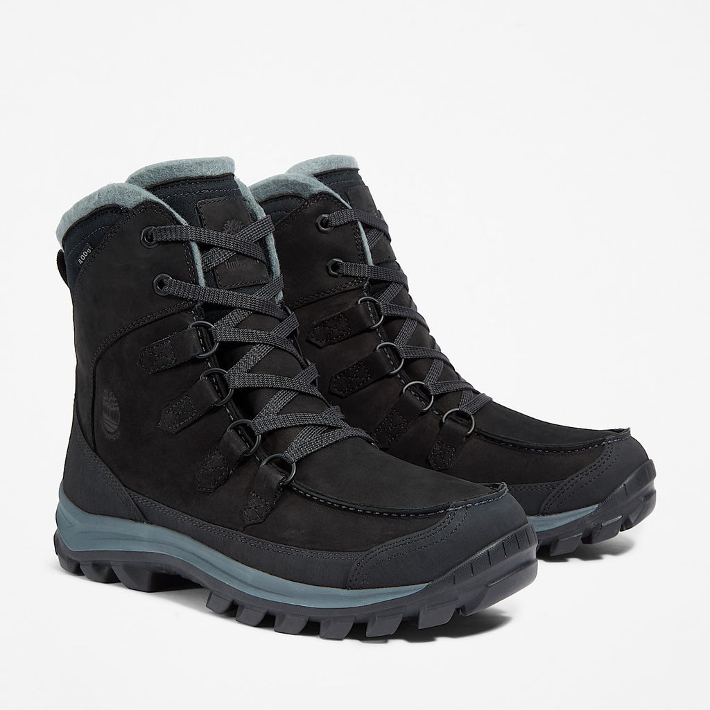 TIMBERLAND MEN'S 8.5 CHILLBERG INSULATED WATERPROOF BOOT BLACK NIB