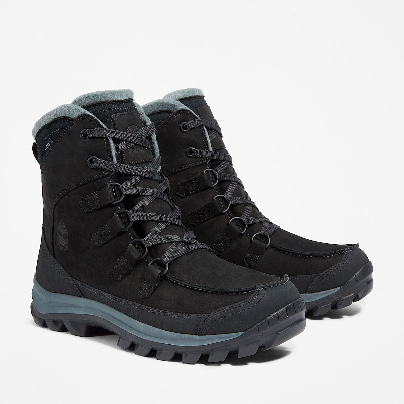TIMBERLAND MEN'S 8.5 CHILLBERG INSULATED WATERPROOF BOOT BLACK NIB