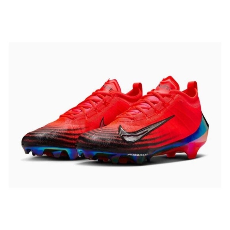 NIKE MEN 9.5 VAPOR ELITE 1 FOOTBALL CLEATS CRIMSON ORANGE BLACK HF1099-600 NWOB