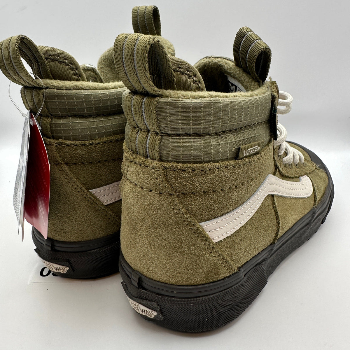 VANS Mens 6.5 MTE Sk8 Hi Olive Green Winter Sneaker