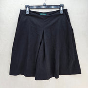 LAUREN RALPH LAUREN WOMEN'S 8 BLACK SKORT PLEATED A LINE SKIRT SHORTS