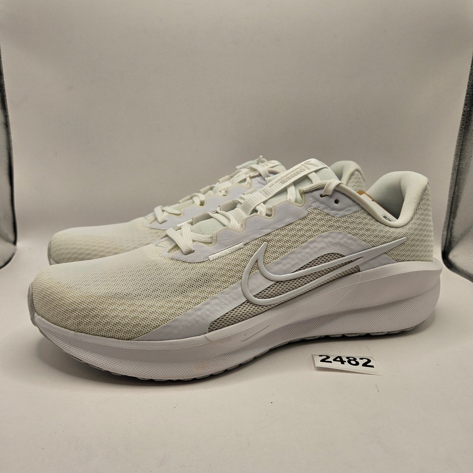 NIKE MEN'S 11 DOWNSHIFTER 13 WHITE WOLF GREY FD6454-100 NWOB