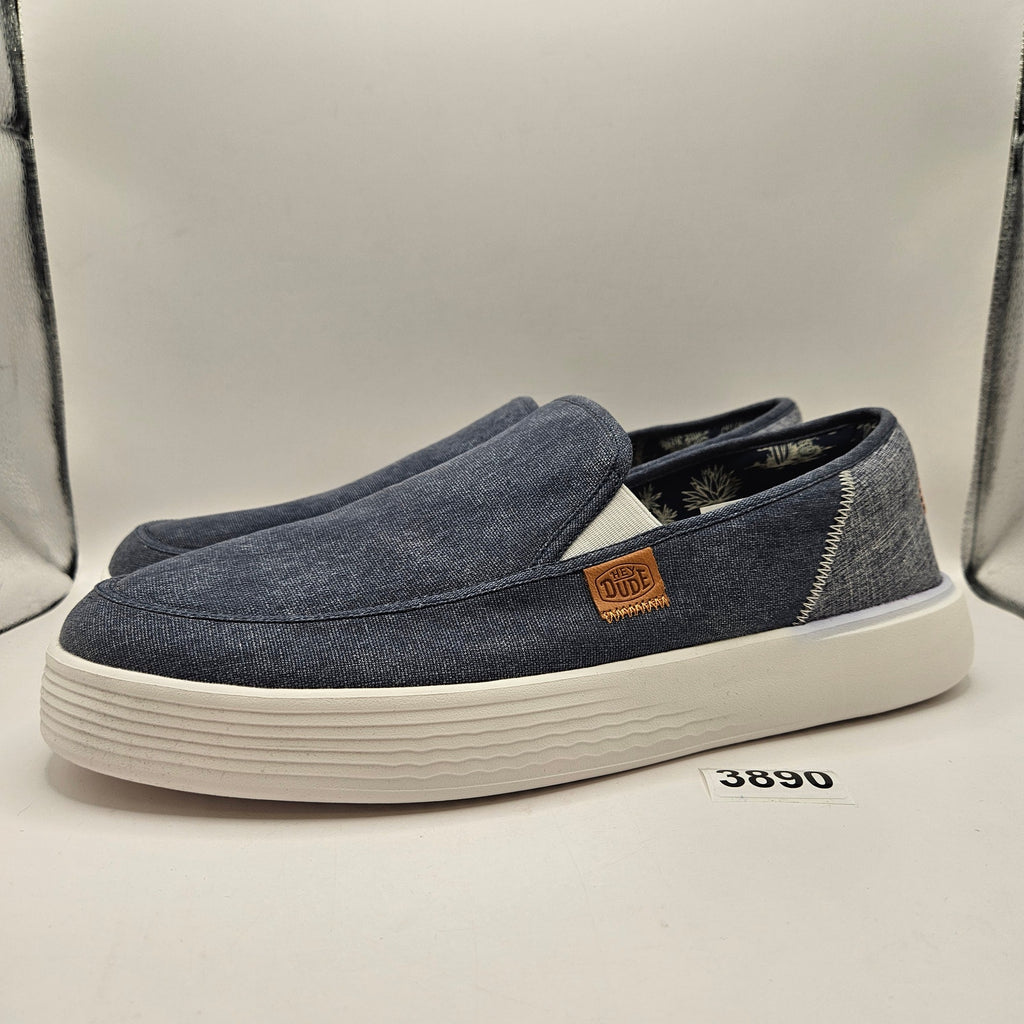 HEY DUDE MEN'S 14 SUNAPEE M CRAFT NAVY LOW TOP SNEAKER NWT 40178-410