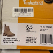 TIMBERLAND WOMEN'S 6.5 WIDE CARNABY COOL MID CHELSEA BOOT TAUPE GRAY NIB