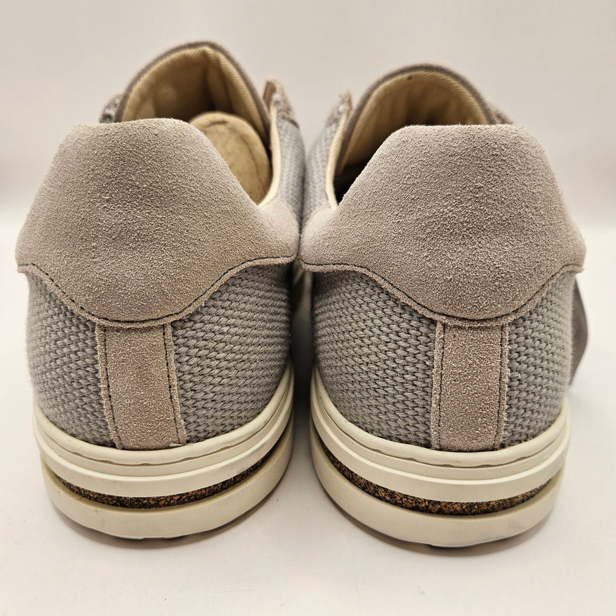 BIRKENSTOCK MEN'S 10 BEND LOW LIGHT GREY TEXTILE LOW TOP SNEAKER MADE IN GERMANY