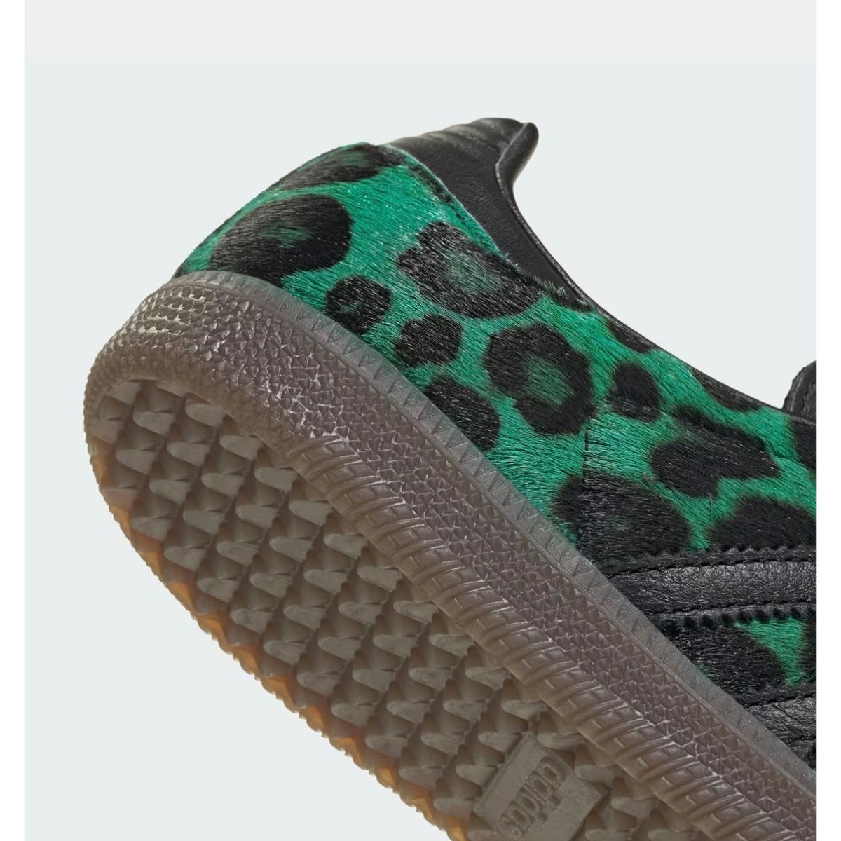 ADIDAS ORIGINALS WOMEN'S 8.5 SAMBA OG LEOPARD SEMI SCREAMING GREEN HQ9374 NWOB