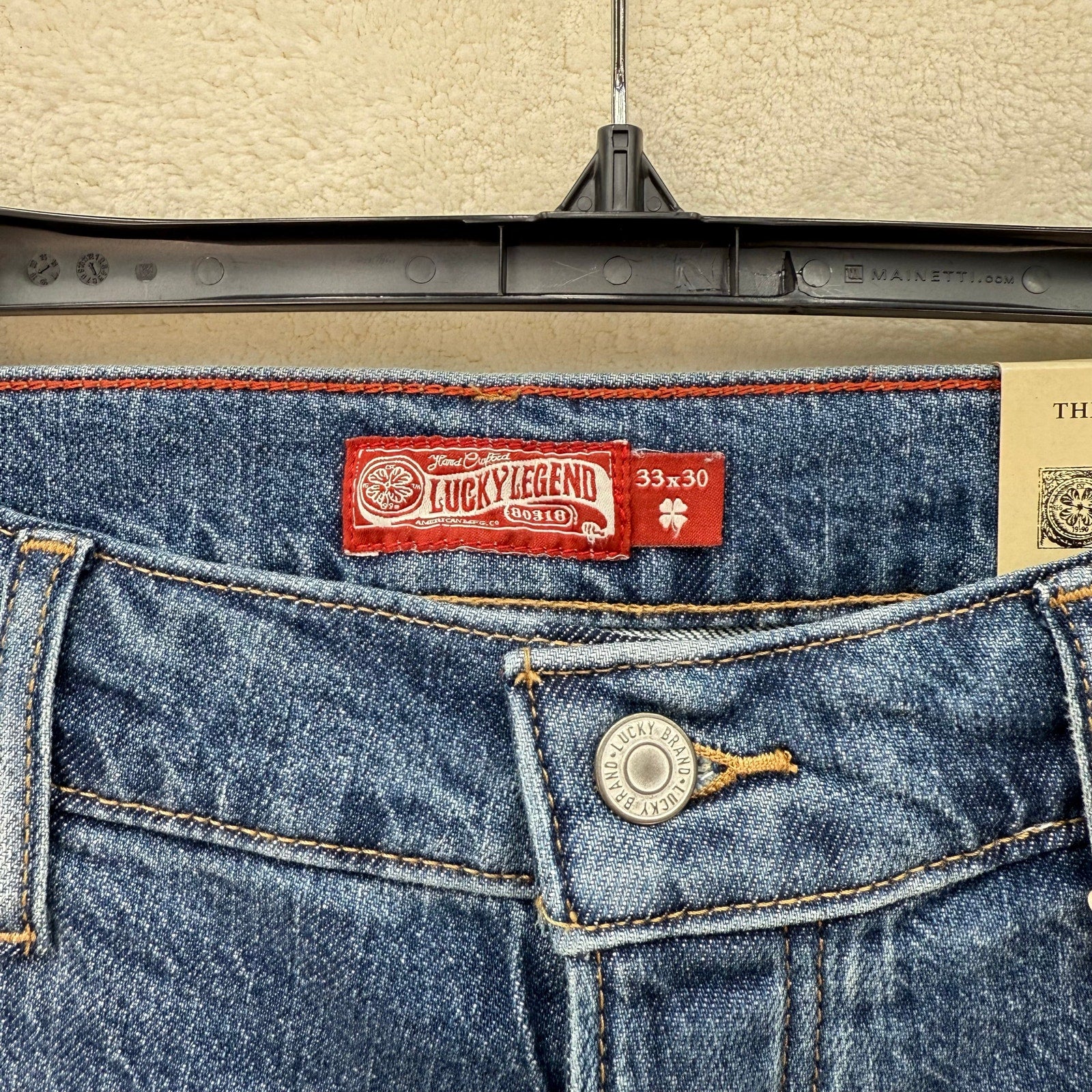 LUCKY BRAND X GOLD RUSH SERIES RARE 33X30 MENS TAPER JEANS VINTAGE STYLE