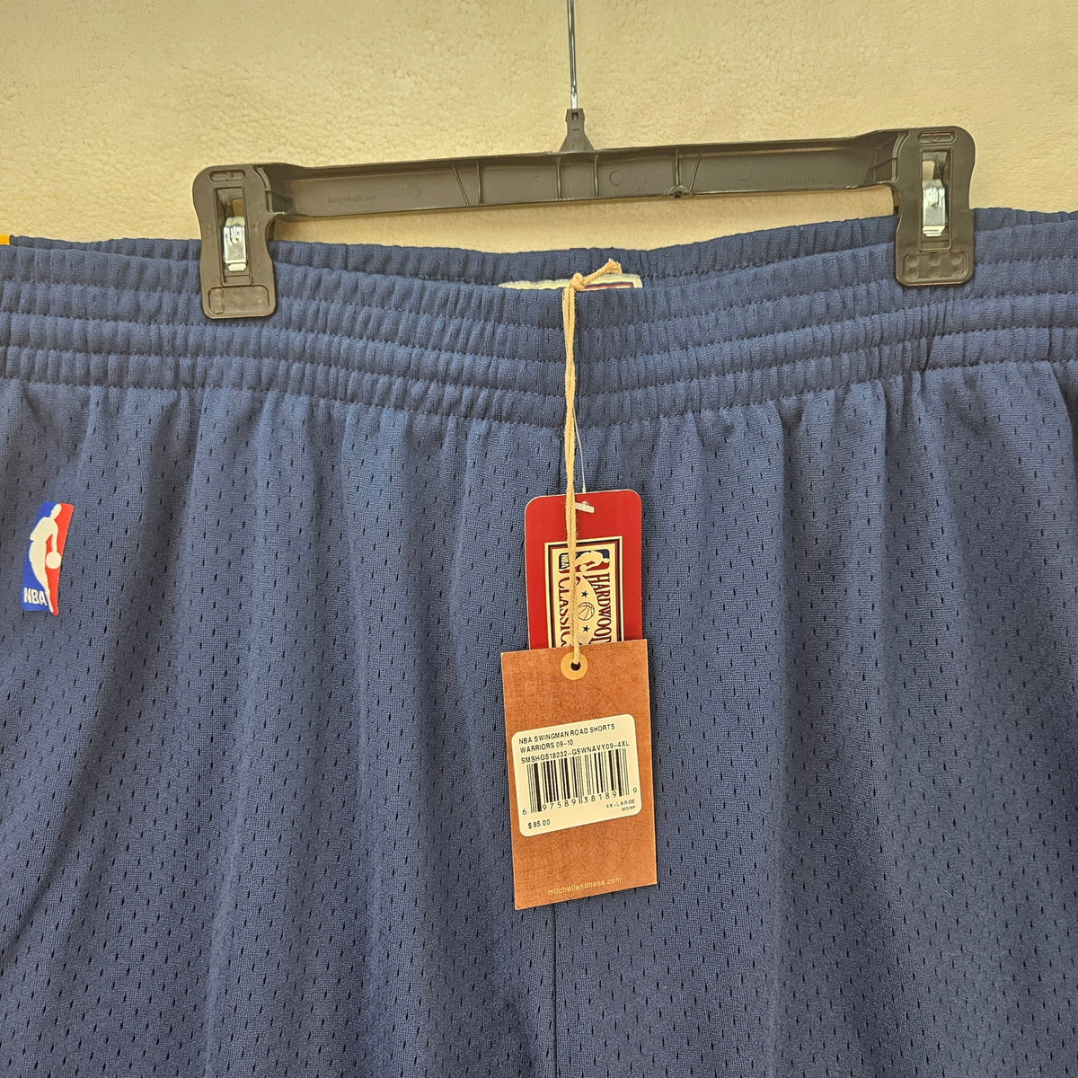 MITCHELL & NESS GOLDEN STATE WARRIORS MEN'S 4XL 09-10 SWINGMAN ROAD SHORTS NWT