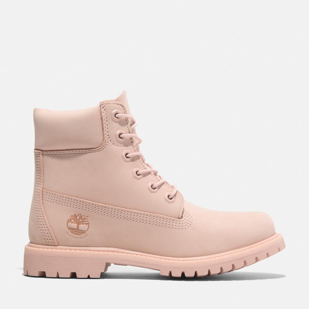 TIMBERLAND WOMEN'S 7 PREMIUM 6 INCH WP BOOT LT PINK NUBUCK NIB