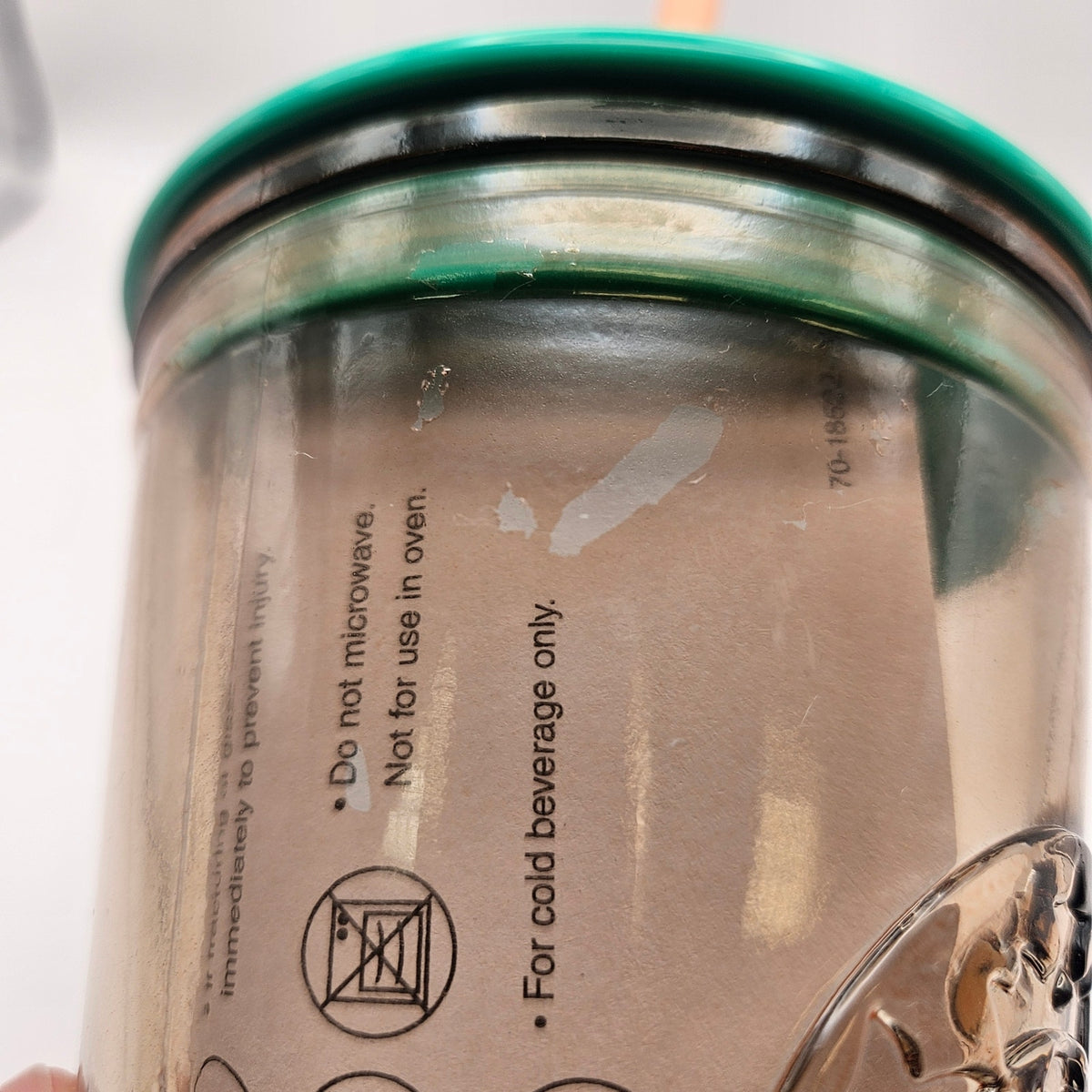 STARBUCKS PEACH GLASS TUMBLER 16oz/473ml NWT