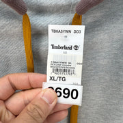 TIMBERLAND X BEELINE SUPER RARE MEN'S XL GREY/TARO PULLOVER HOODIE
