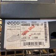 ECCO WOMEN'S 35 SOFT 7 STRAW YELLOW LEATHER LOW TOP SNEAKER FACTORY SECOND NIB