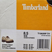 TIMBERLAND WOMEN'S 8.5 STONE STREET BOAT SHOE NATURAL NUBUCK TB0A2GVFEX4