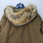 THE NORTH FACE WOMEN'S XXL MILITARY OLIVE GREEN ARCTIC PARKA II DOWN FUR