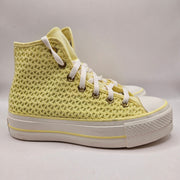 CONVERSE WOMEN'S 6.5 CHUCK TAYLOR ALL STAR LIFT HI PLATFORM LEMON SLUSHY A14967C