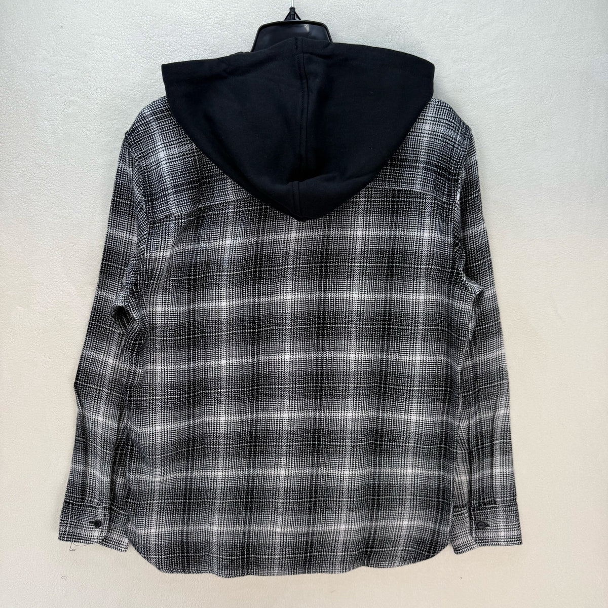 LEVI'S MEN'S SMALL HOODED WORKER SHIRT AMETRINE PLAID METEORITE