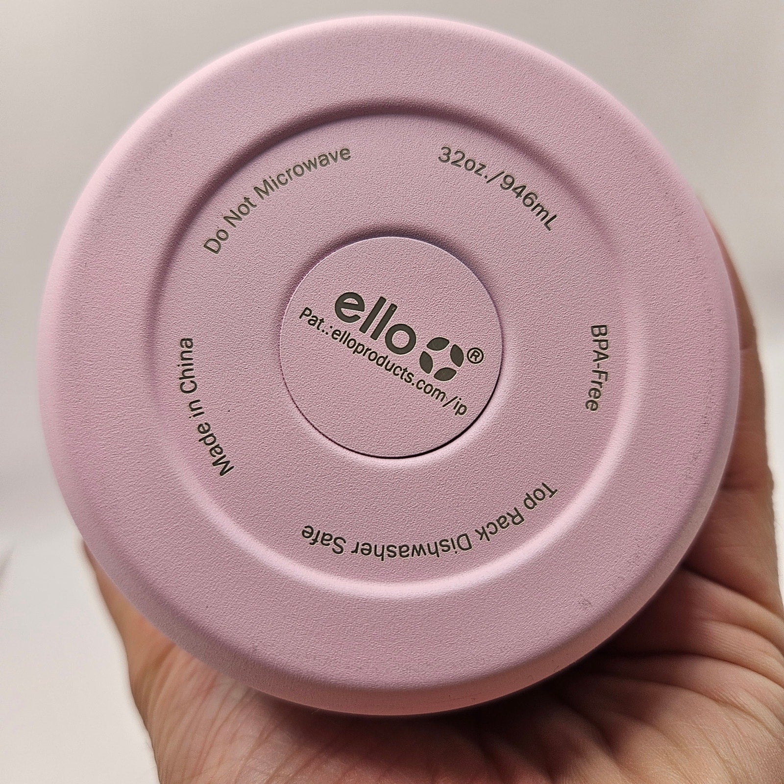 ELLO POP & FILL 32oz STAINLESS STEEL PINK WATER BOTTLE QUICK FILL TECHNOLOGY