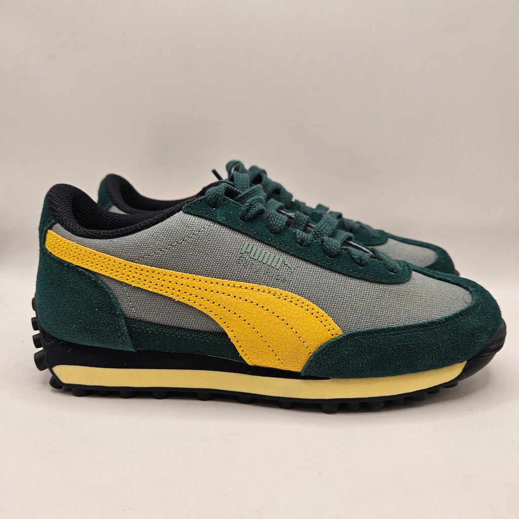 PUMA MEN'S 5 EASY RIDER GREEN MOON SUNNY YELLOW LOW TOP CANVAS SNEAKER 400397-02