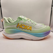HOKA MEN'S 13 LUNA MOTH WHITE SKYFLOW RUNNING SHOES 1155111 LHW GREEN RAINBOW