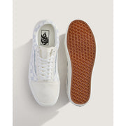 VANS MEN'S 8 OLD SKOOL WHITE CHECKERBOARD MARSHMELLOW NIB LOW TOP SKATEBOARD SNEAKER