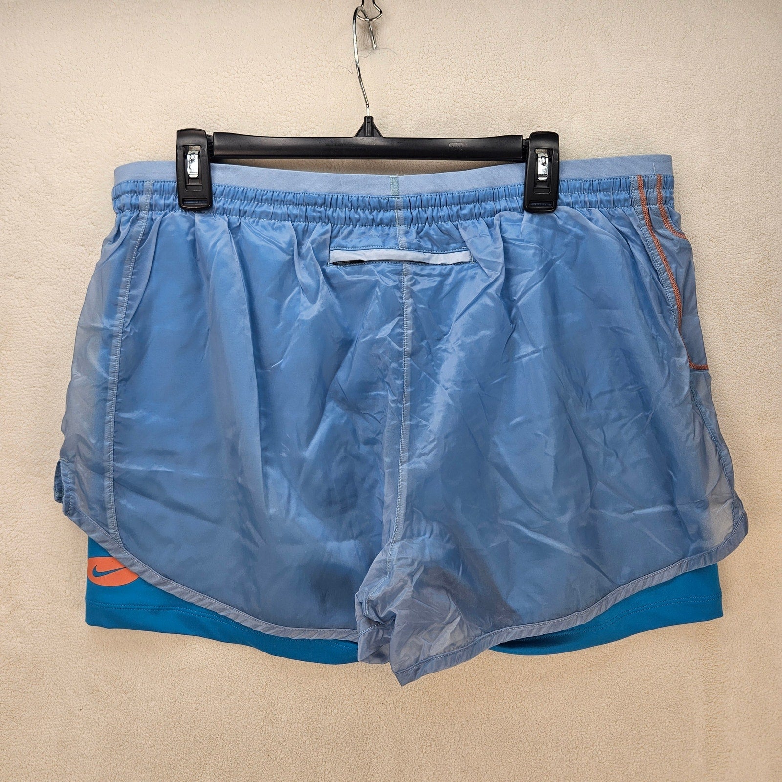 NIKE WOMEN'S XL 2 PIECE SHORT/LEGGING BLUE ELASTIC STRINGS