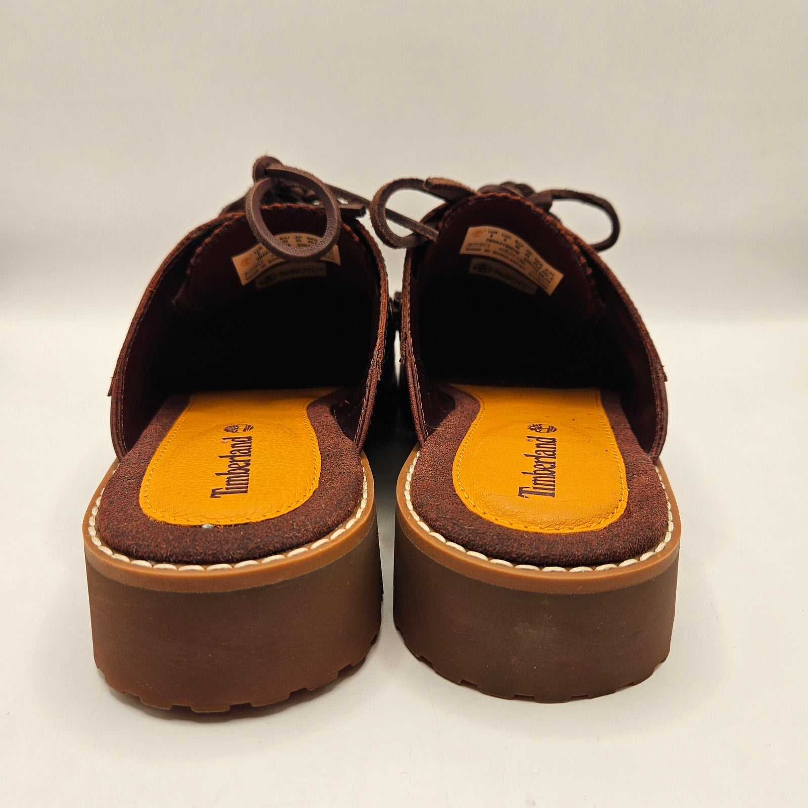 TIMBERLAND WOMEN'S 8 AUTHENTIC MULE BURGUNDY FULL GRAIN NWOB