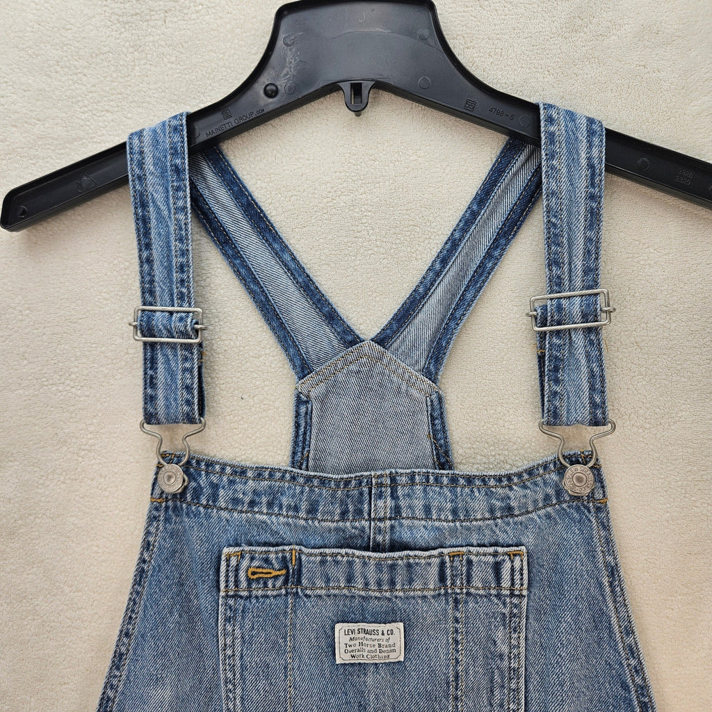 LEVI'S WOMEN'S MEDIUM PREMIUM LIGHT WASH UTILITY SHORTALLS NWT